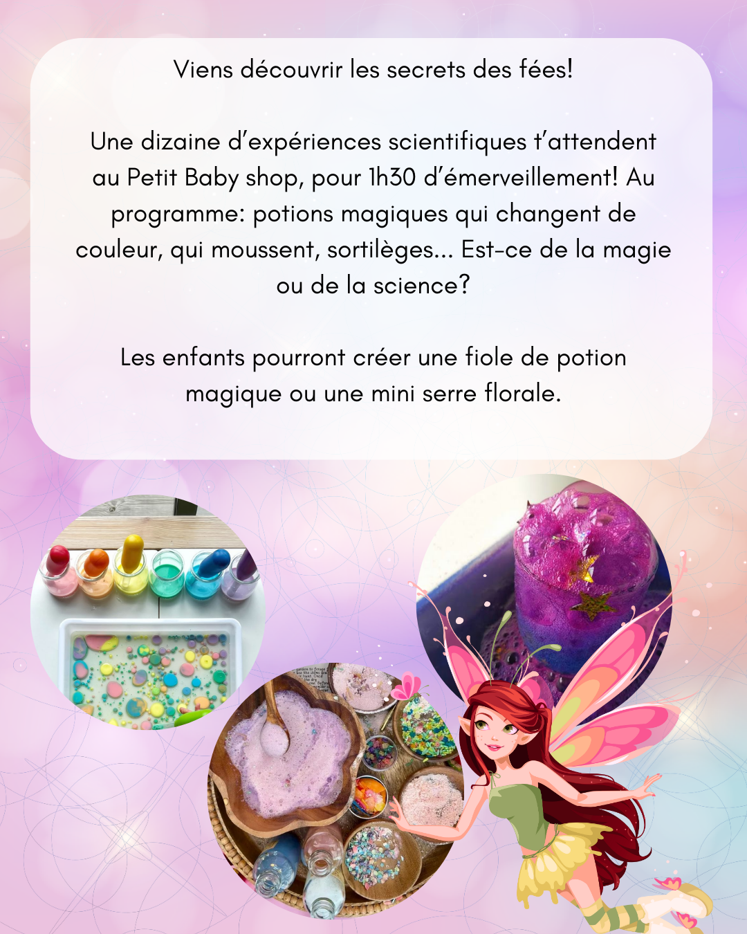 Atelier scientifique les fées au Bercail