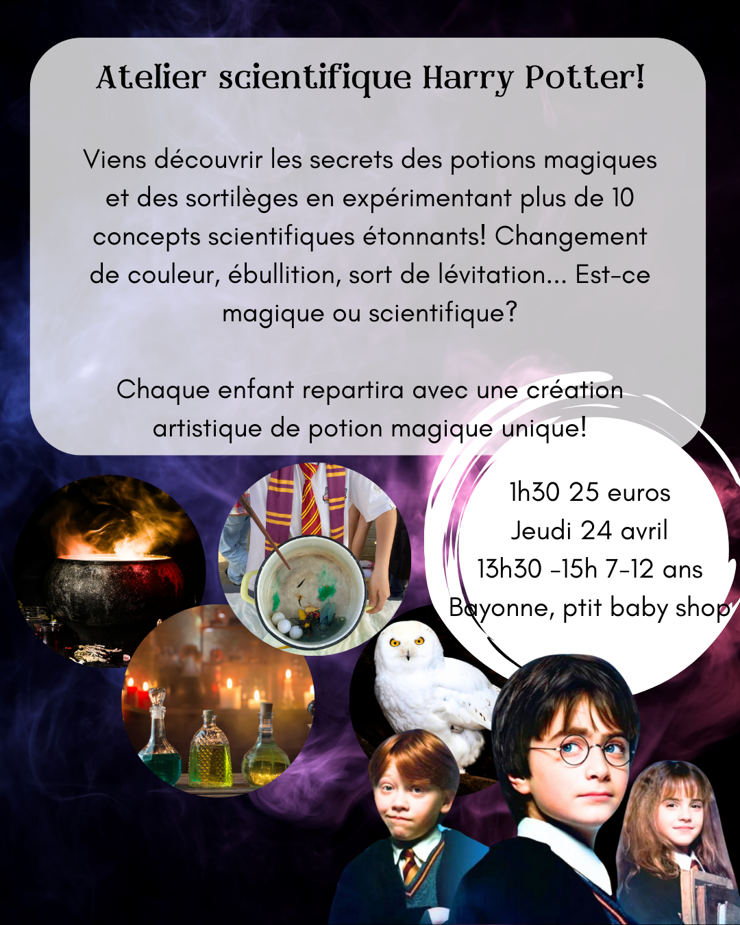 Ateliers scientifique Harry Potter