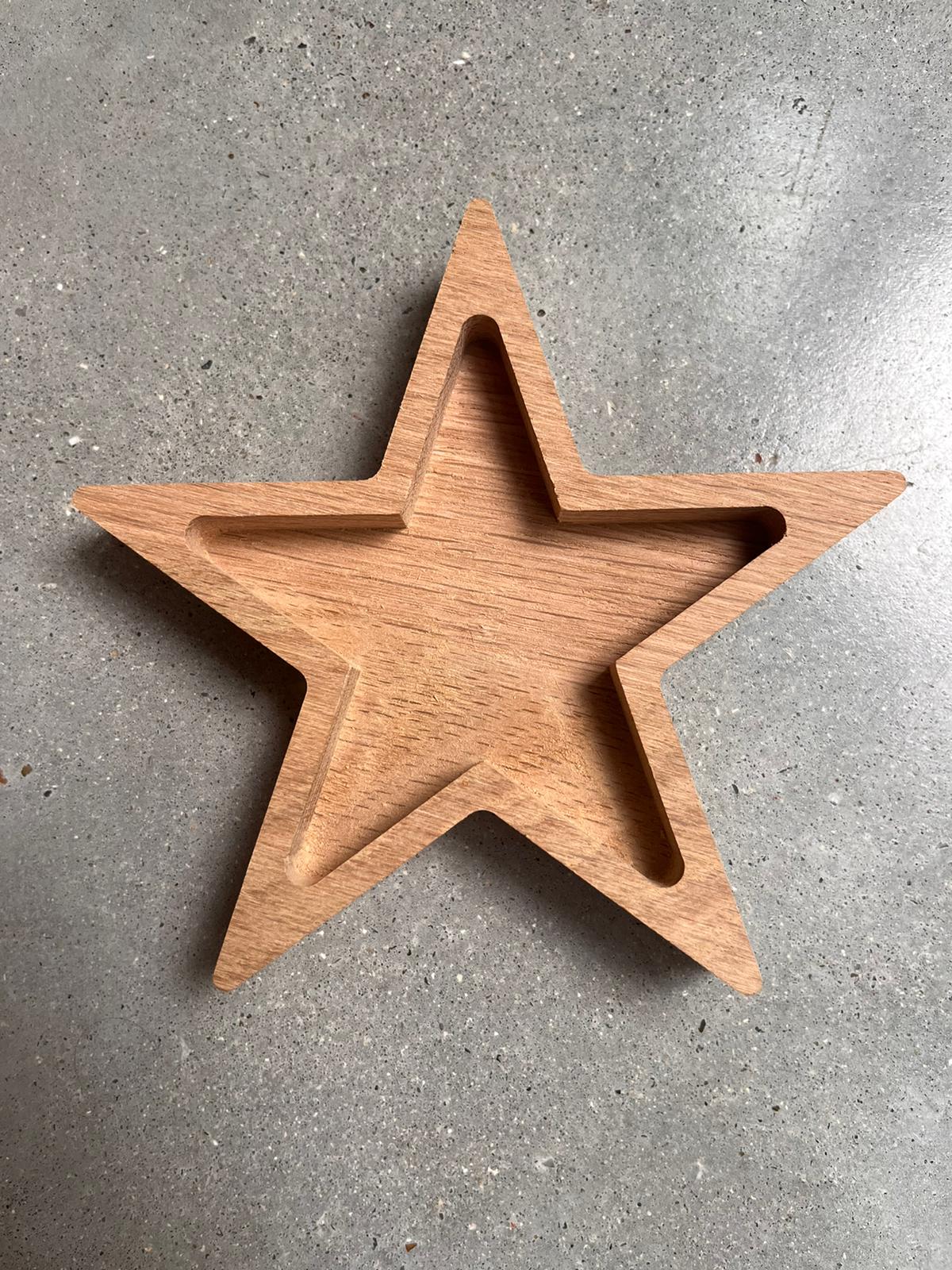 plateau étoile chêne massif