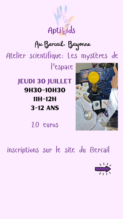 Ateliers scientifiques au Bercail