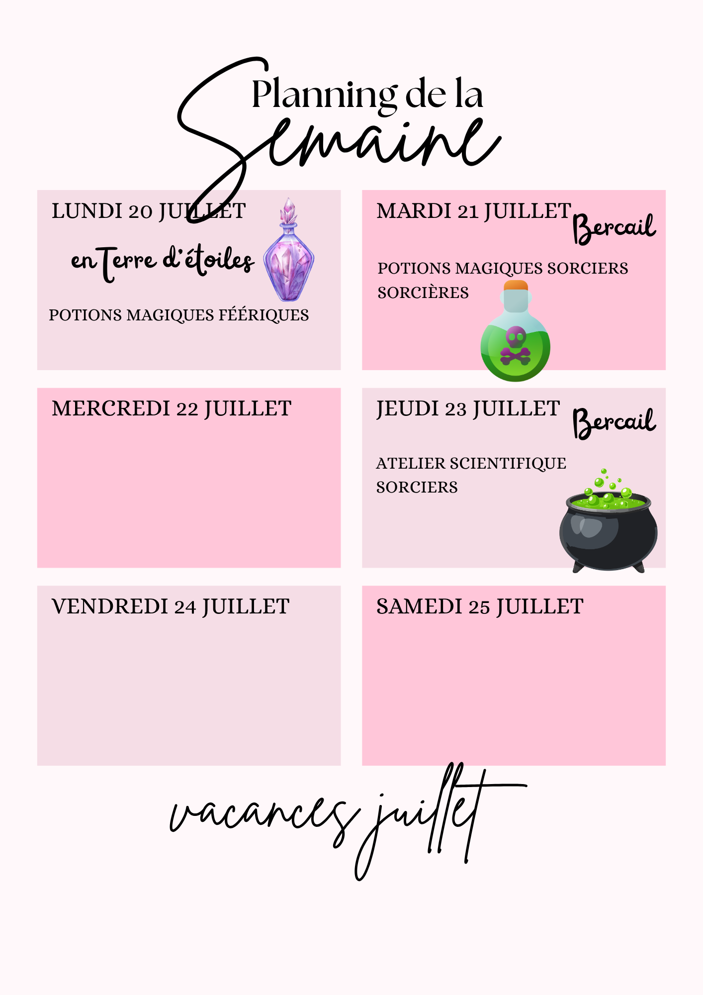 Ateliers scientifiques au Bercail