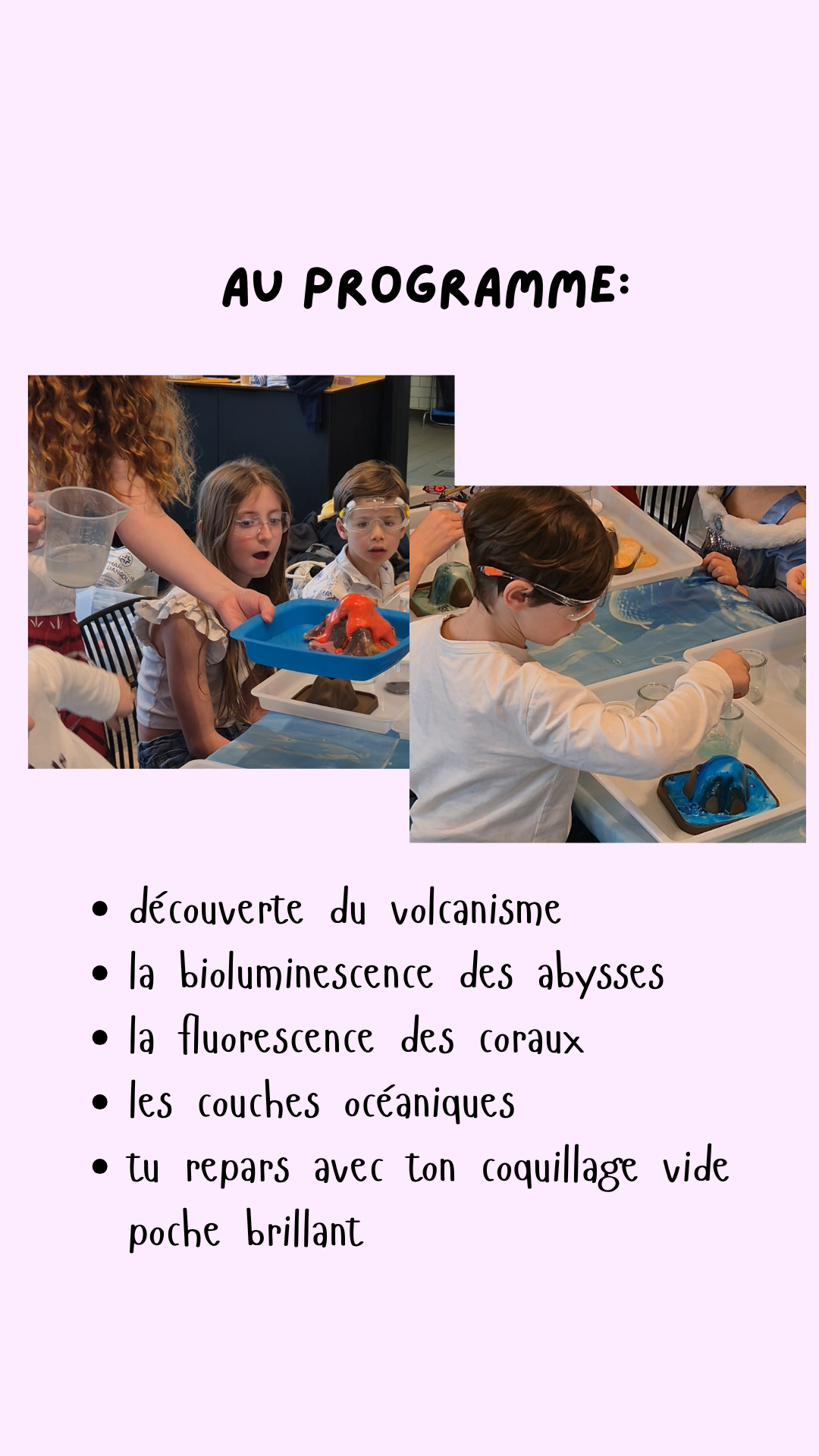 Ateliers scientifiques au Bercail