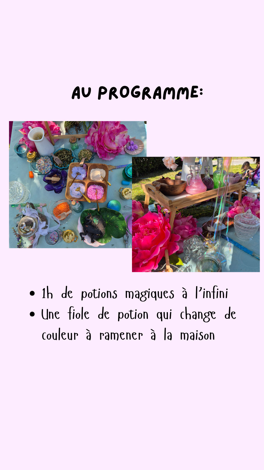Ateliers scientifiques Potions magiques (en Terre d'étoile, Benesse Maremne)